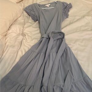 LC Lauren Conrad Soft Blue Midi Dress